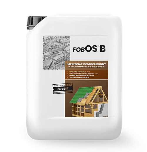 FOBOS B IMPREGNAT OGNIOOCHRONNY 5L PRZECIWPOŻAROWY DO DREWNA OSB i PŁYT