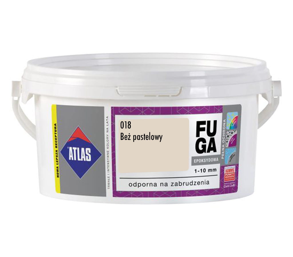 ATLAS FUGA EPOKSYDOWA 1-10MM BEŻ PASTELOWY 2KG ZAPRAWA DO SPOINOWANIA