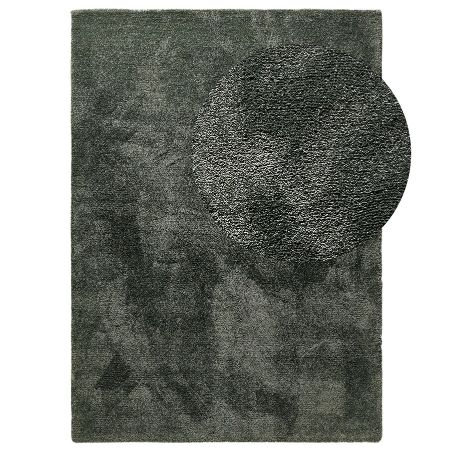 Dywan shaggy nadający się do prania Melvin zielony BEN - Prostokątny - 300x400