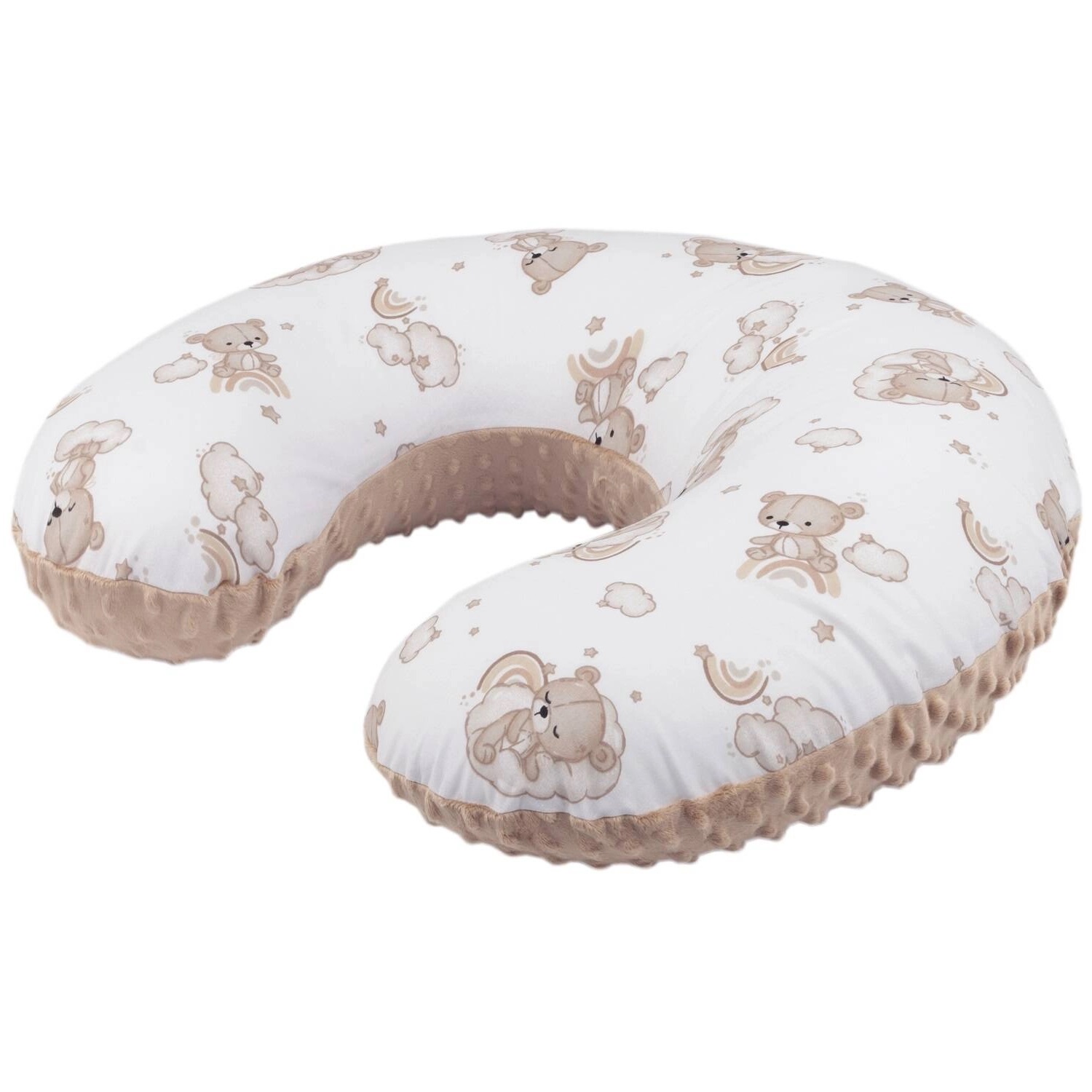 Poduszka rogal do karmienia minky Sleepy Bear beż IF