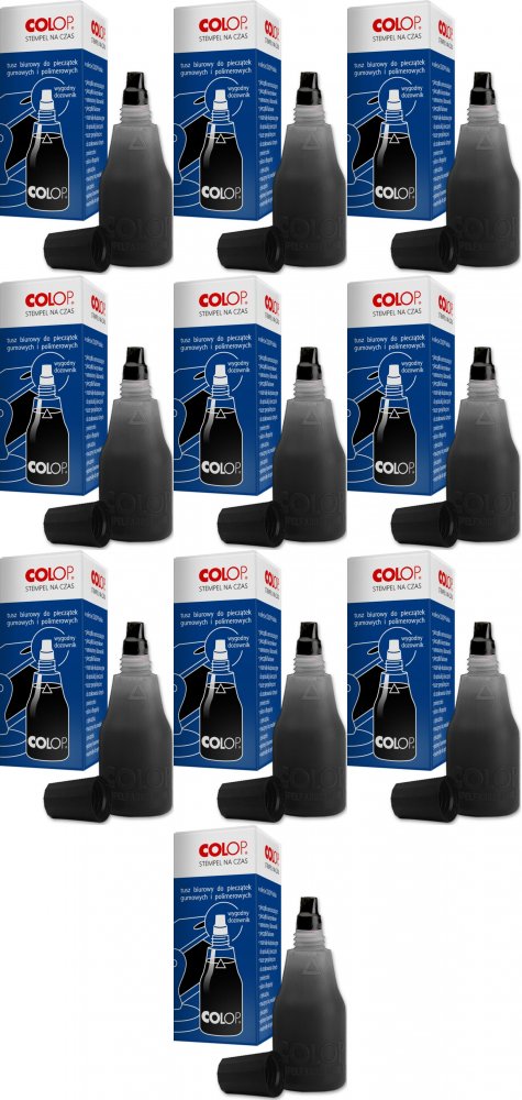 10x Tusz do stempli Colop, 25ml, czarny