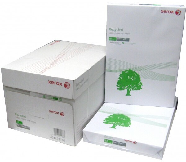 Outlet: USZKODZONE OPAKOWANIE Papier ksero Xerox Recycled, A3, 80g/m2, 500 arkuszy, biały