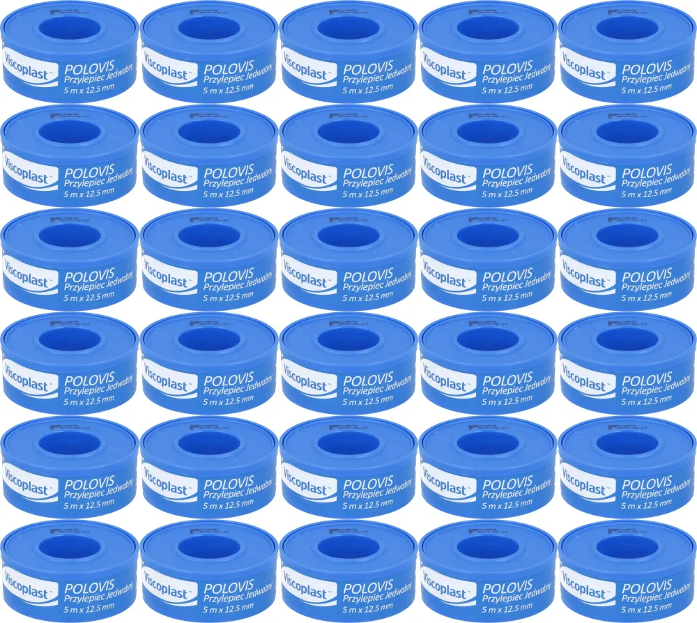 48x Plaster w rolce Viscoplast Polovis Plus, 12.5mmx5m, biały