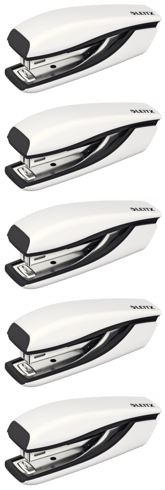 5x Zszywacz mini Leitz NeXXt Wow, do 10 kartek, biały perłowy