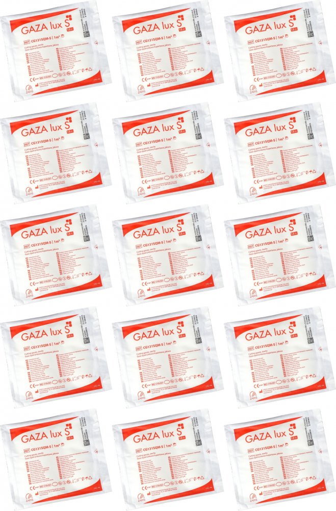 15x Gaza opatrunkowa jałowa, 13 nitkowa, 1 m2