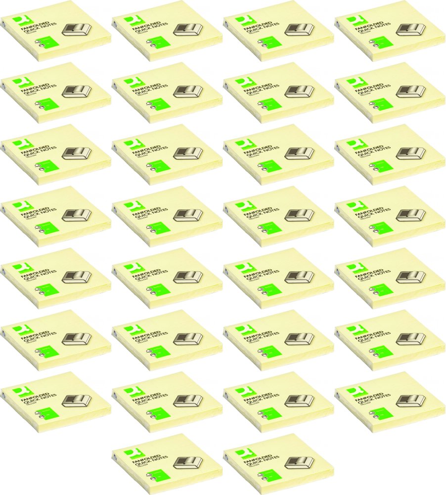 48x Karteczki samoprzylepne Q-Connect, harmonijkowy, 76x76mm, 100 karteczek, jasnożółty