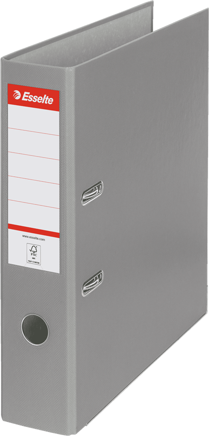 Segregator A4 Esselte, 75mm, do 500 kartek, ekonomiczny, szary