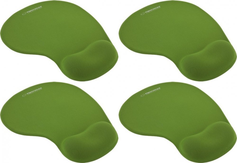 4x Podkładka żelowa pod mysz Esperanza, EA137G, 230x190x20mm, zielony