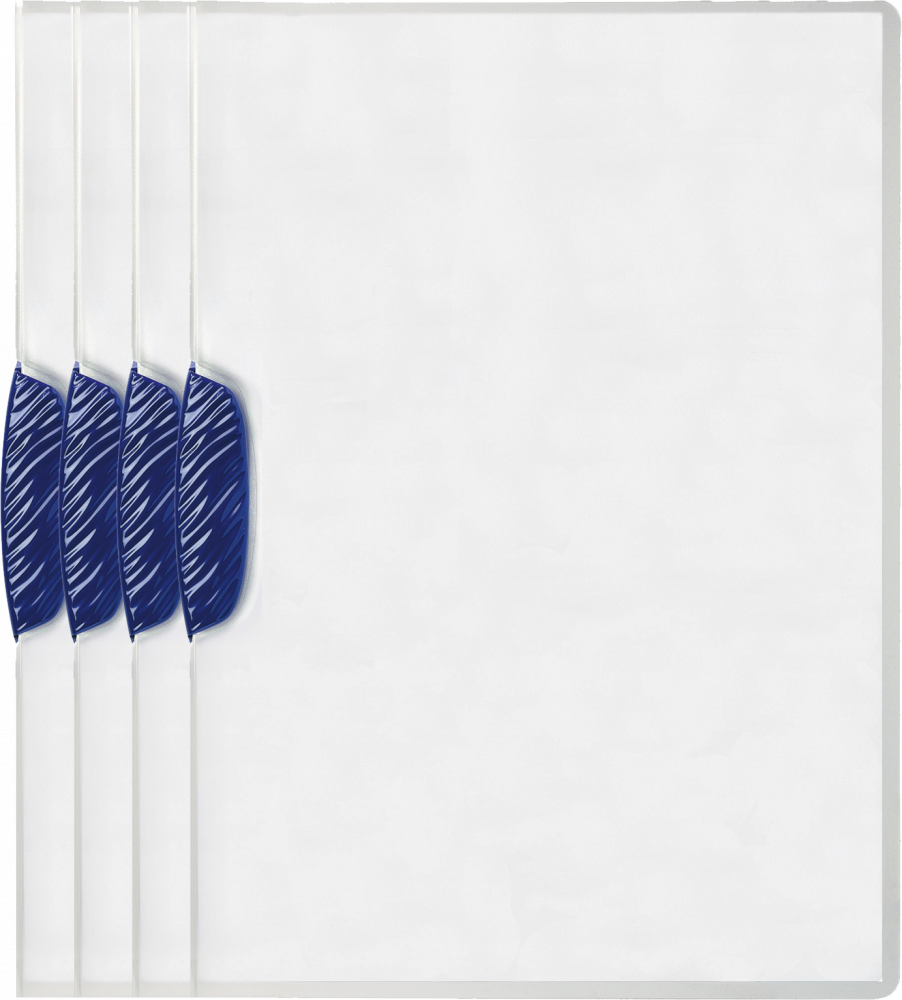 4x Skoroszyt plastikowy Durable Swingclip z klipsem, A4, do 30 kartek, granatowy