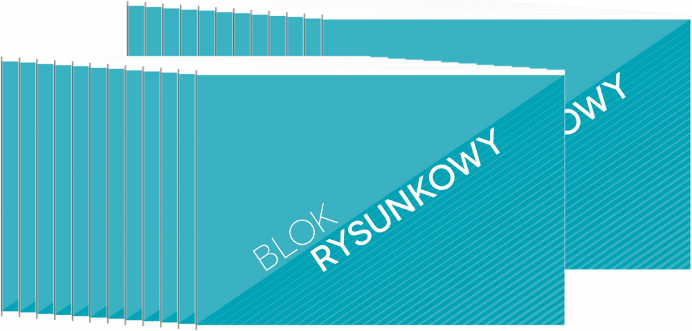 20x Blok rysunkowy Interdruk Economy, A4, 20 kartek, biały
