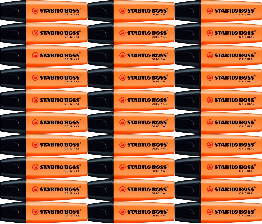 40x Zakreślacz Stabilo, Boss Original 70/54, ścięta, pomarańczowy