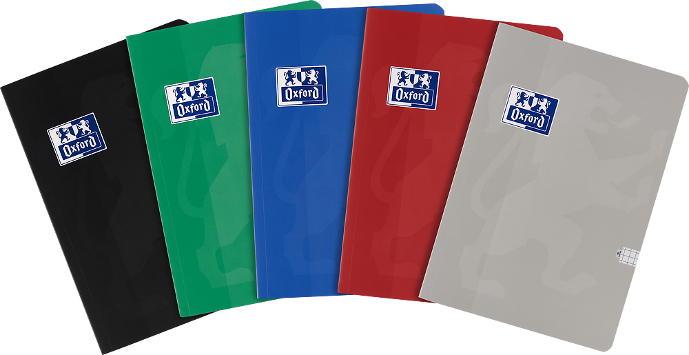 5x Brulion w kratkę MO Oxford Esse, A5, miękka oprawa, 96 kartek, mix kolorów