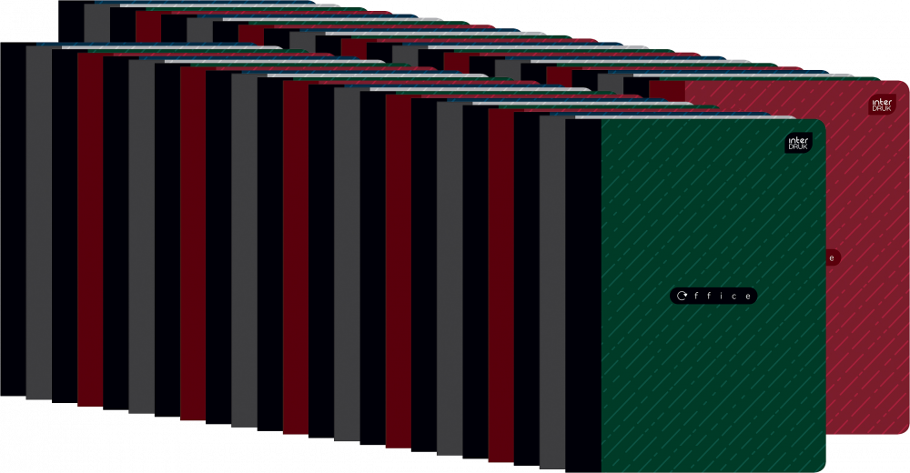 50x Zeszyt w kratkę Interdruk Office, A5, 60 kartek, mix kolorów