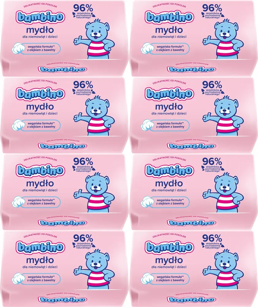 8x Mydło w kostce Bambino, 90g