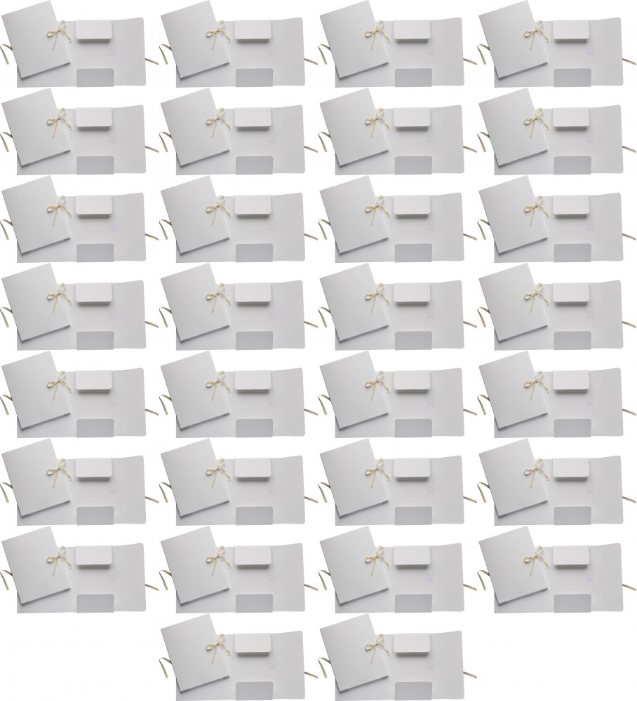 30x Teczka wiązana mocna Beskid Carta Rocca, A4, 450 g/m2, biały