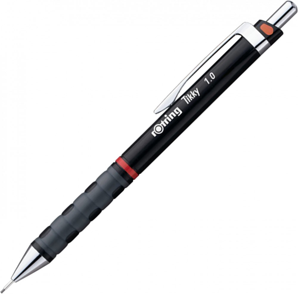 Ołówek automatyczny Rotring Tikky III, 1.0 mm, z gumką, czarny
