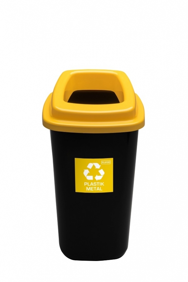 Kosz do segregacji odpadów Plafor Sort Bin, 45l, czarno-żółty