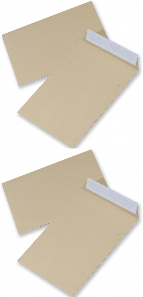 2x Koperta standardowa NC, C5, z paskiem HK, 500 sztuk, brązowy