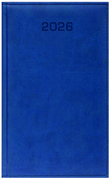 Kalendarz książkowy 2026, kieszonkowy, Udziałowiec, Lux, 92x155mm, tygodniowy, granatowy