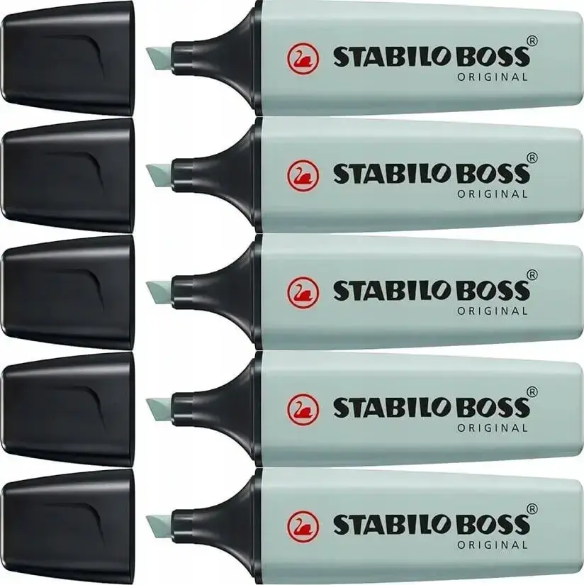5x Zakreślacz Stabilo Boss Original Nature Colors Earth Green 70/163, ścięta, zieleń ziemista