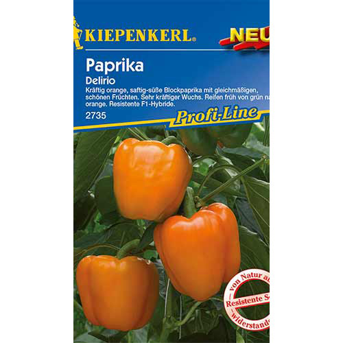 1 pac, Ardei gras Delirio F1 Kiepenkerl - Semințe: Mod de ambalare: 1 pac