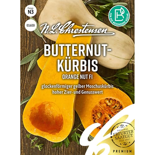 1 szt, Butternutkürbis Orange Nut F1 - Samen: Ilość w opakowaniu: 1 Stück