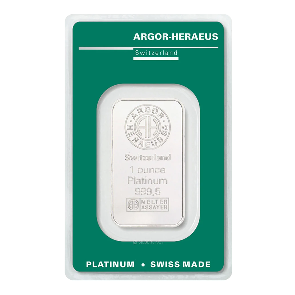 1 uncja Sztabka platyny VAT 23 % - wysyłka 24 h!