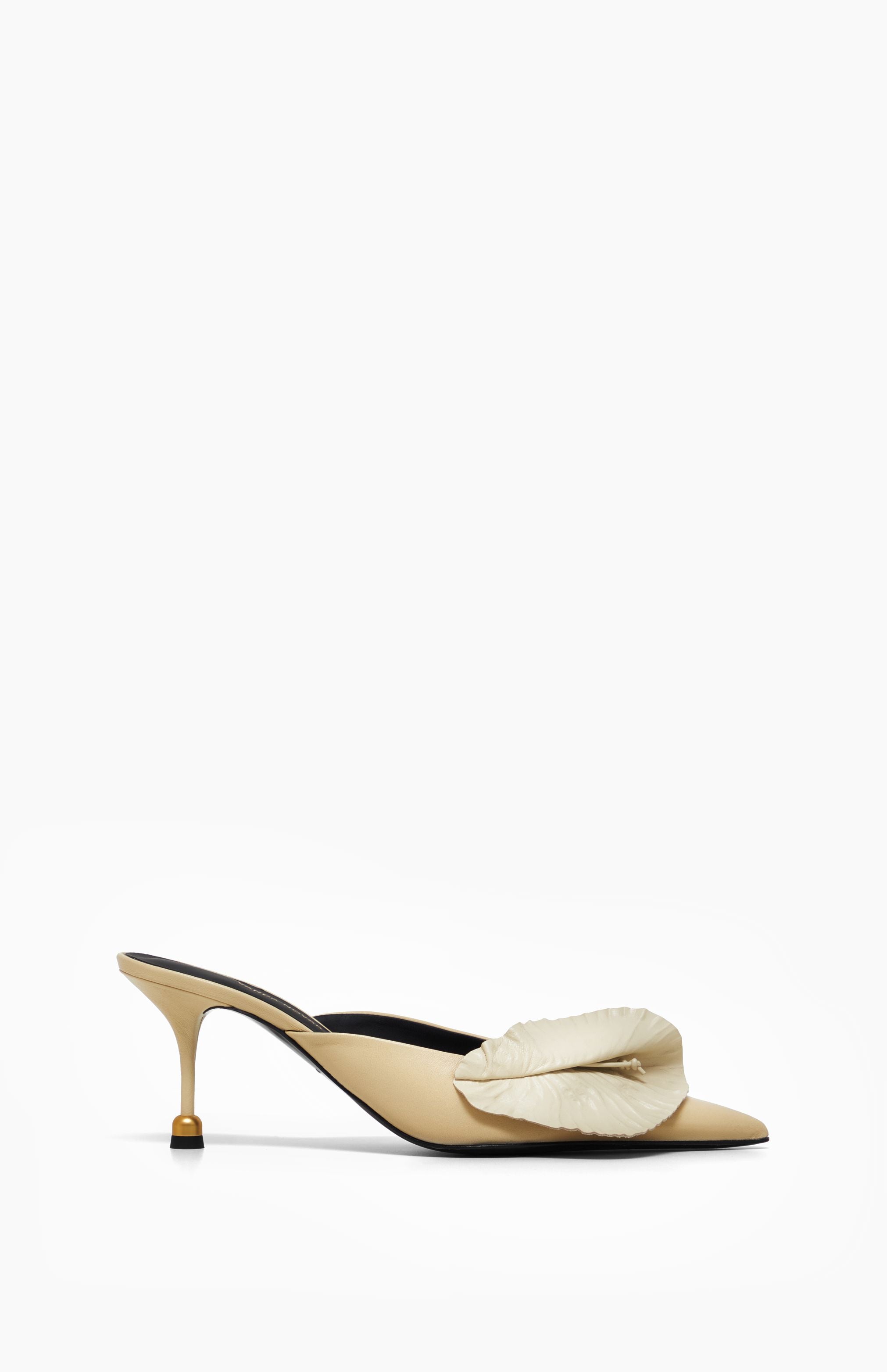 Klapki na obcasie ALIA IVORY 35 - Vanda Novak