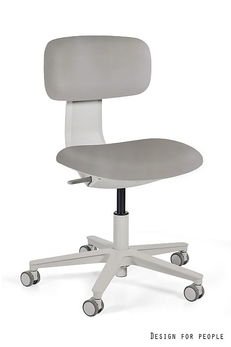 ROBIN fotel obrotowy szary, tkanina lub eko-skóra kolory (Podłokietniki: nie, Kolor: eko-skóra BST323-071)