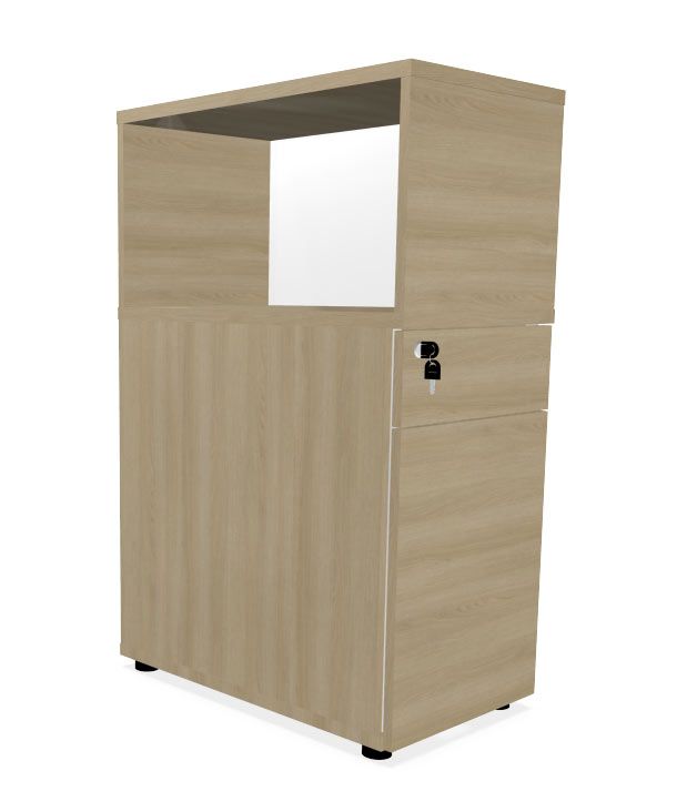 NOTER SP28 cargo wysokie lewe 85x43,2x114,5h (Kolor płyty: płyta laminowana Dąb Lindberg)