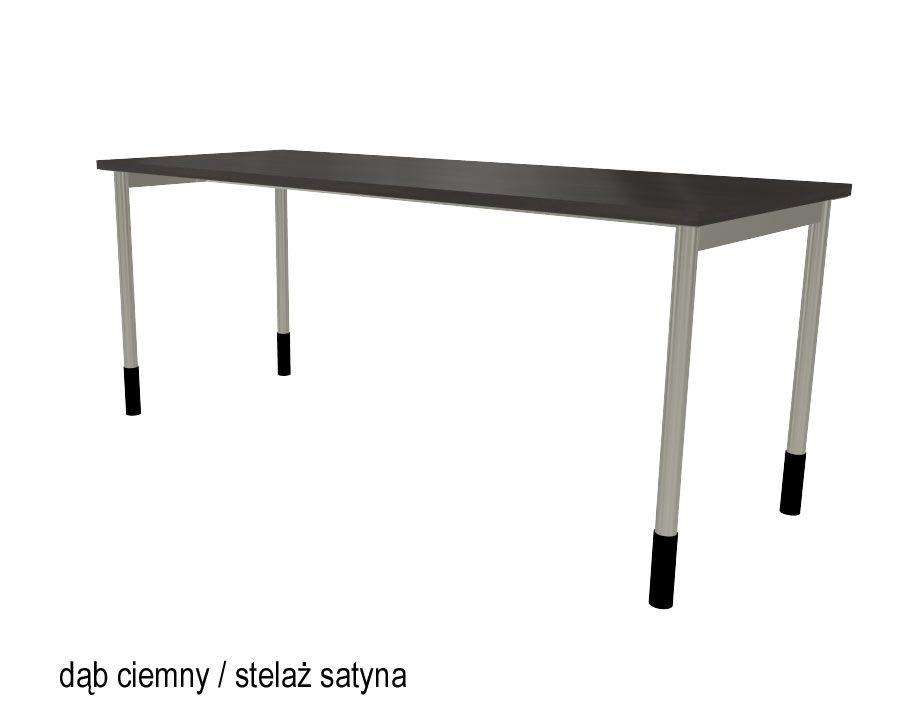 HEBE BO02/7 Biurko proste 138,5x70x74h (Kolor blatu: Dąb Ciemny)