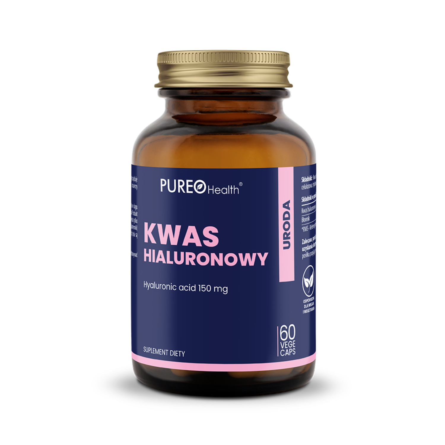 Pureo health kwas hialuronowy 150 mg, 60 kapsułek