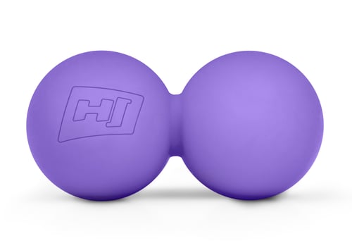 Duo-Massageball aus Silikon 63 mm lila