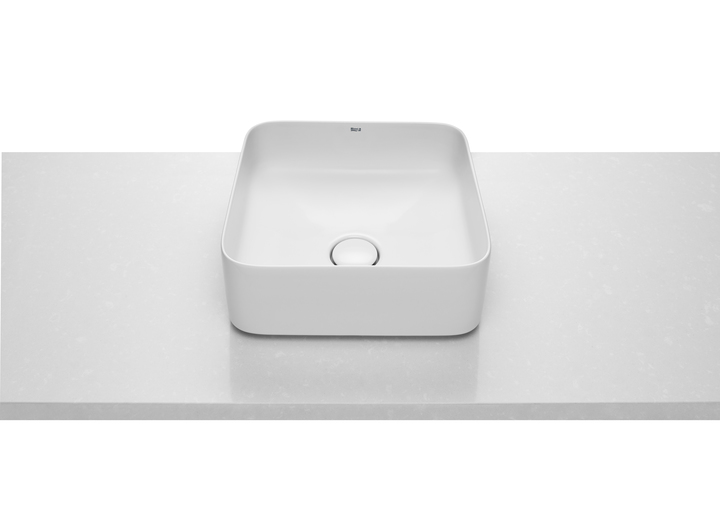 Roca Inspira Square umywalka 37 cm nablatowa kwadratowa biała A327532000 - Wysyłka w 24h