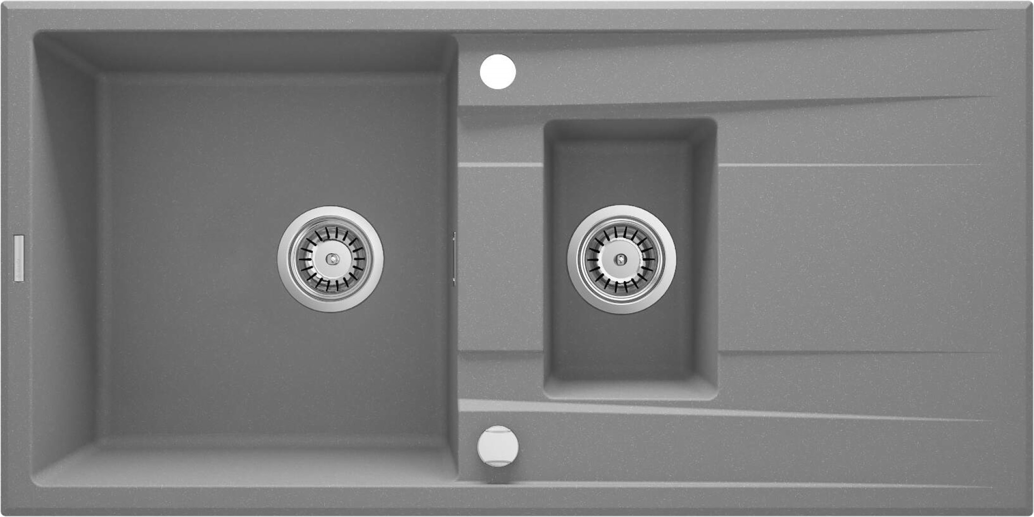 Deante Eridan zlewozmywak granitowy 100x50 cm szary metalik ZQES513 - Wysyłka w 24h