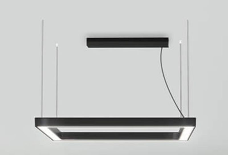 zoomLED Kwadrat lampa wisząca 1x84 W czarna - Wysyłka w 24h
