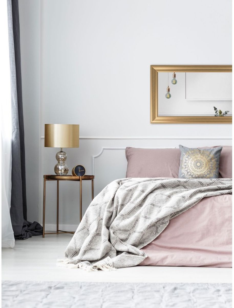 Ars Longa Classic lustro 84x64 cm prostokątne złote CLASSIC5070-Z