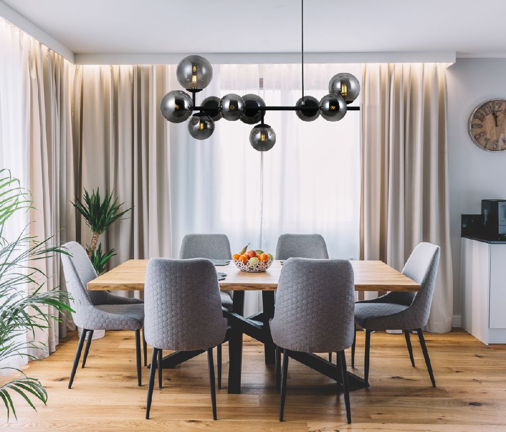 Italux Frontera lampa wisząca 10x5 W czarna PND-40423-10