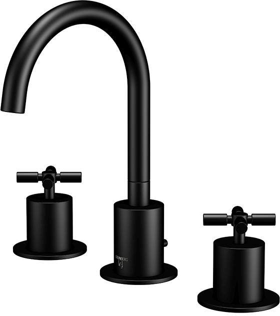 Steinberg 250 bateria umywalkowa 3-otworowa czarny mat 2502000S