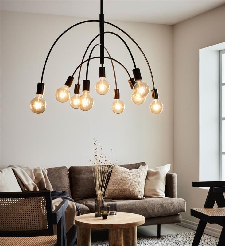 Markslöjd Lavello lampa wisząca 9x40 W czarna 108288