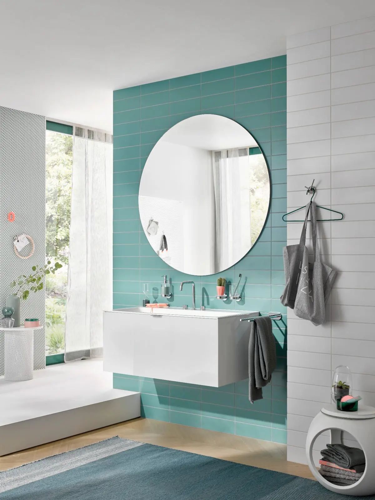 Emco Round wieszak na ręcznik haczyk podwójny chrom 437500101