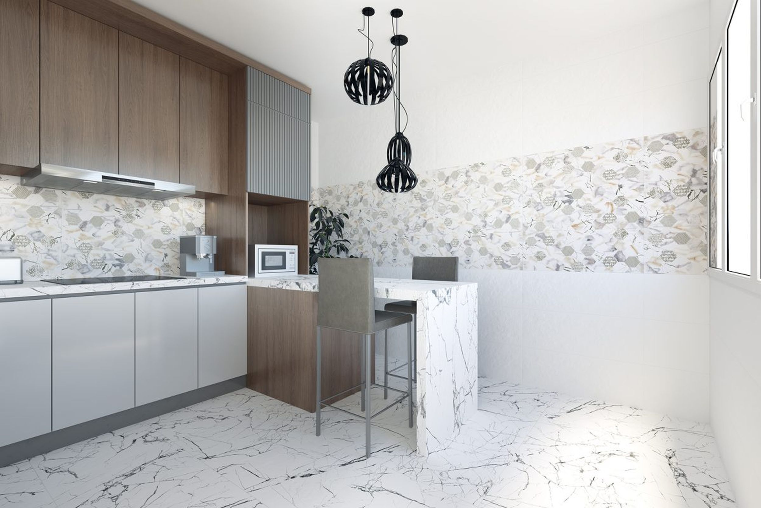 Stile Ceramic Niria płytka ścienno-podłogowa 60x120 cm biała/szara