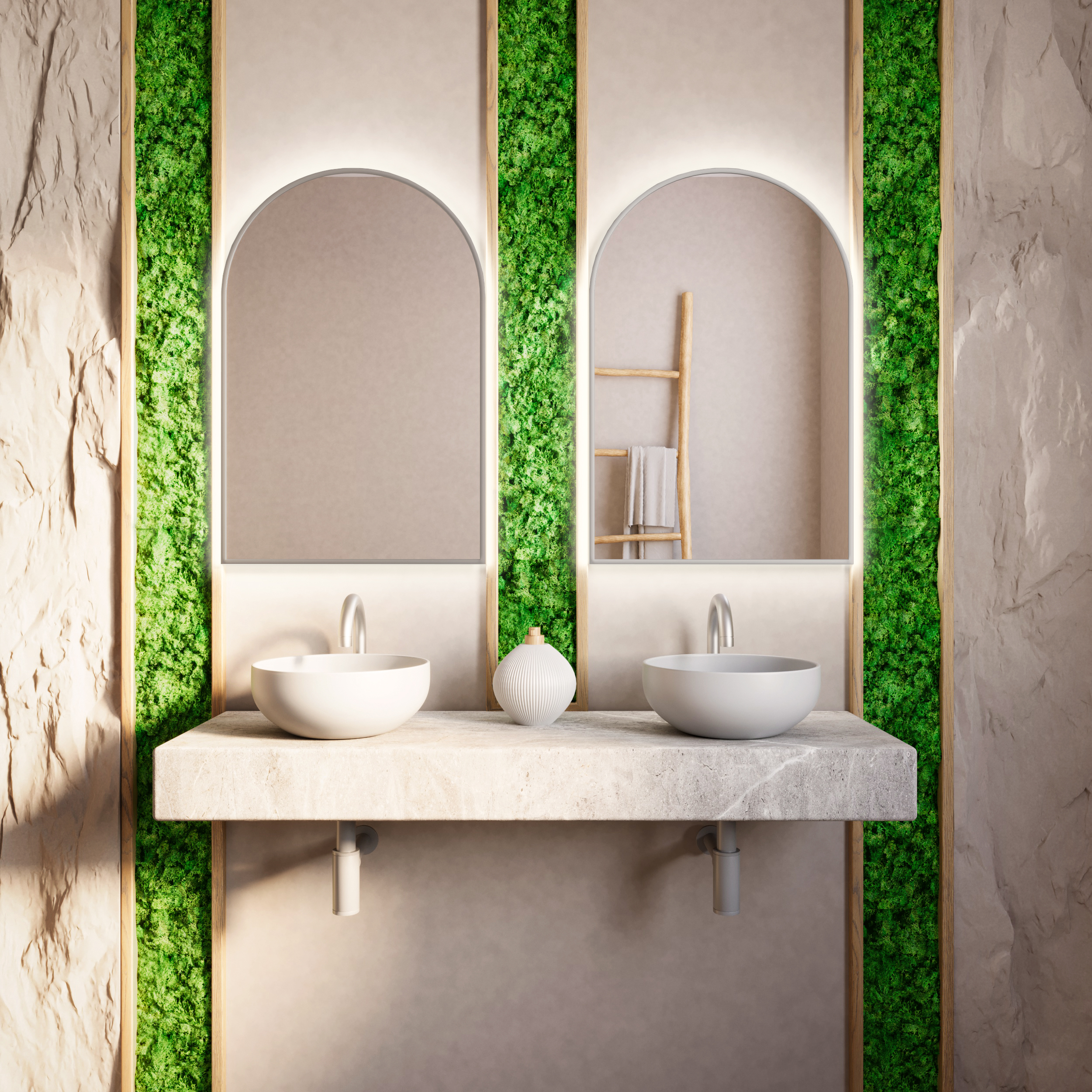 Baltica Design Tiny Border Pastille Cut LED lustro 50x100 cm srebrne barwa neutralna