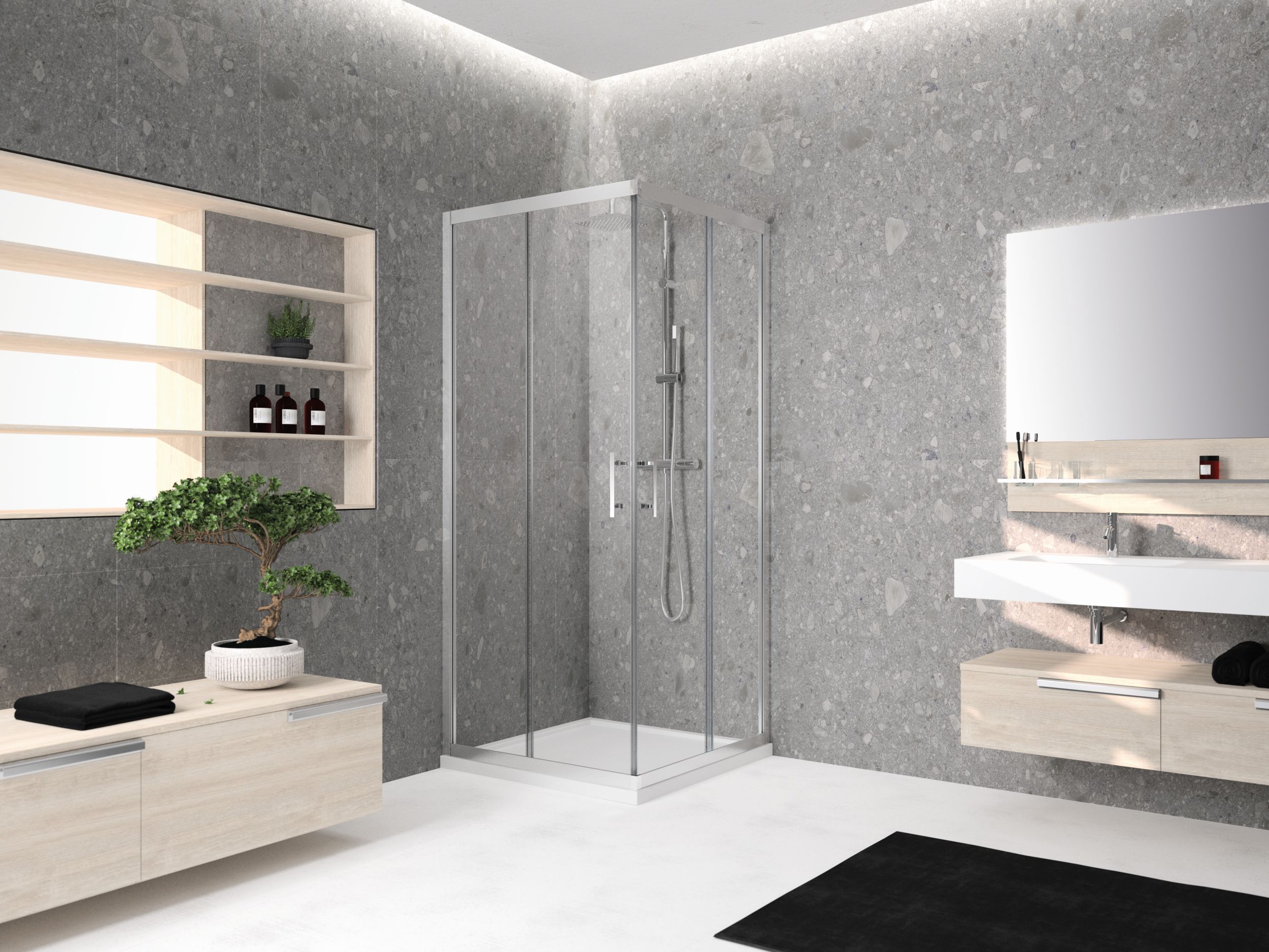 Novellini Kali A kabina prysznicowa 66 cm drzwi srebrny/szkło przezroczyste KALIA66L-1B