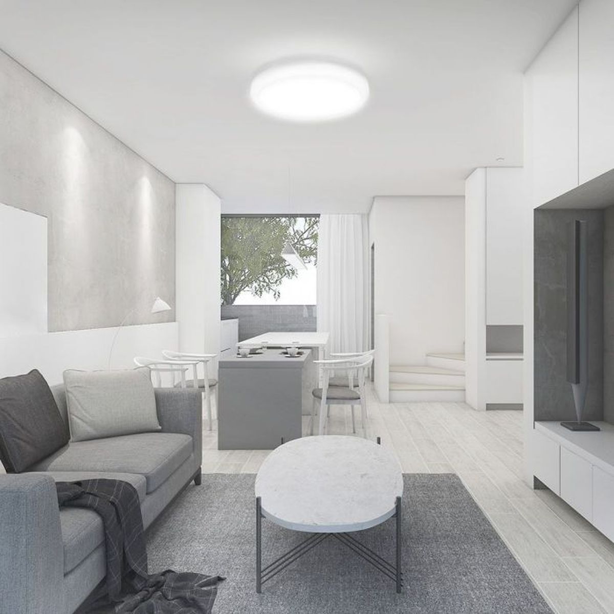 V-TAC plafon 1x24W LED biały 7618