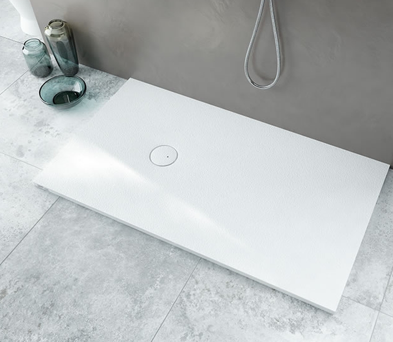Sanplast Structure Mineral brodzik 100x80 cm prostokątny B-M/STRUCTURE biały 645-360-0330-01-010
