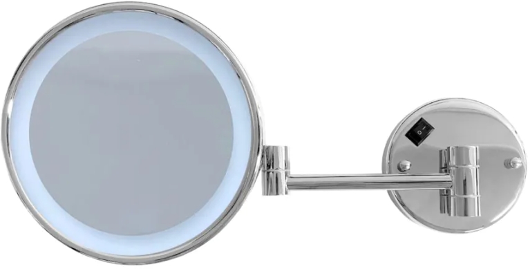 Stella lusterko kosmetyczne 22,5x20 cm okrągłe z oświetleniem chrom 22.00730