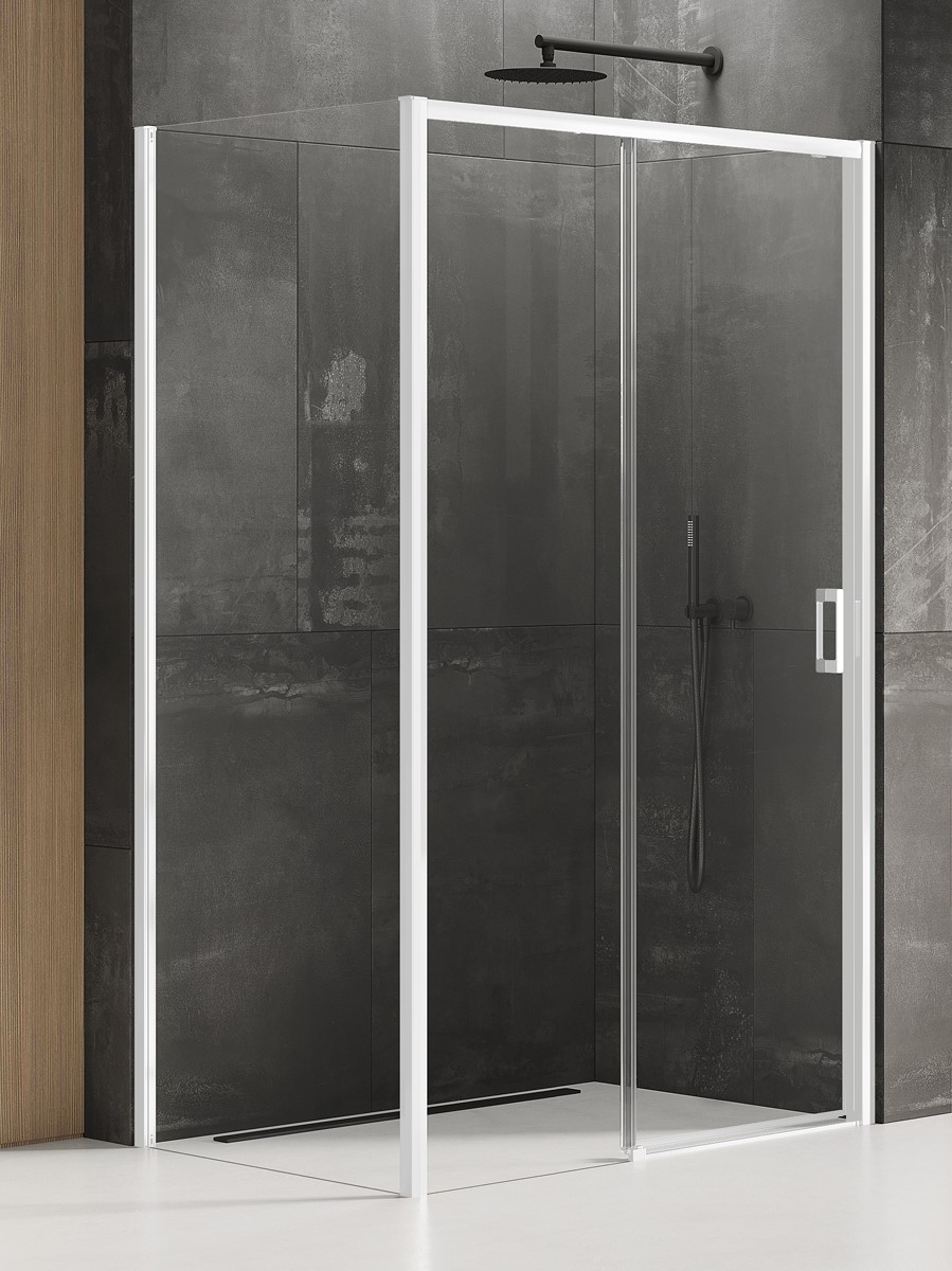 New Trendy Prime White kabina prysznicowa 130x70 cm lewa biały mat/szkło przezroczyste K-1368