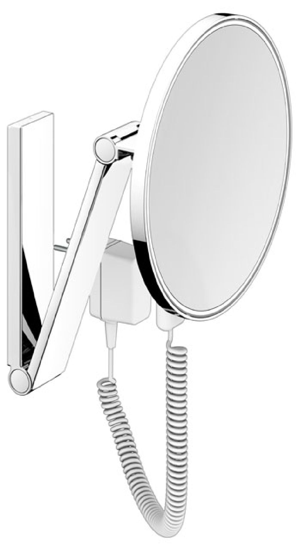 Keuco Cosmetic mirrors lusterko kosmetyczne 21,2x31,4 cm okrągłe z oświetleniem stal 17612079001