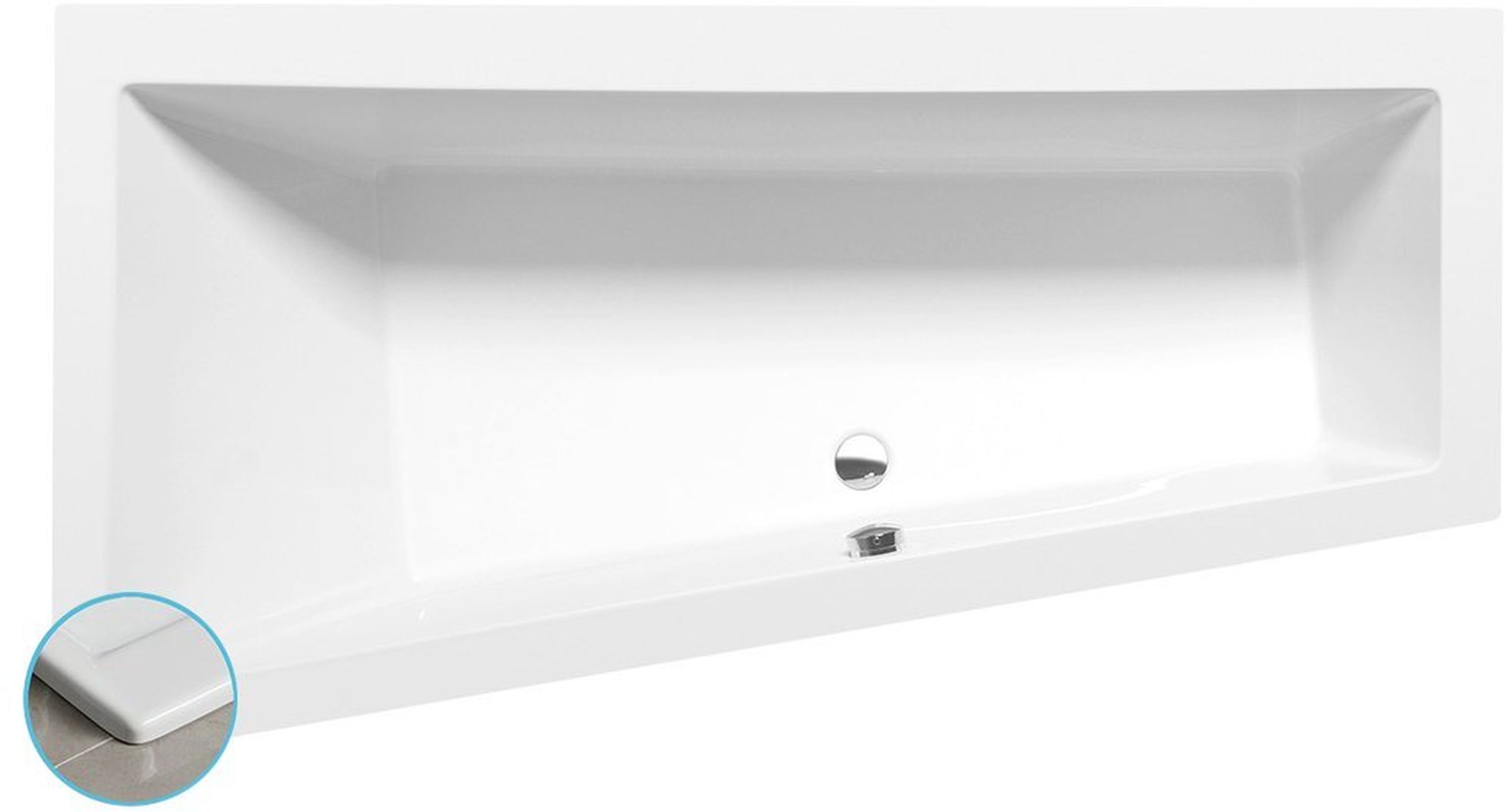 Polysan Andra Slim wanna narożna 170x90 cm lewa biała 81111S